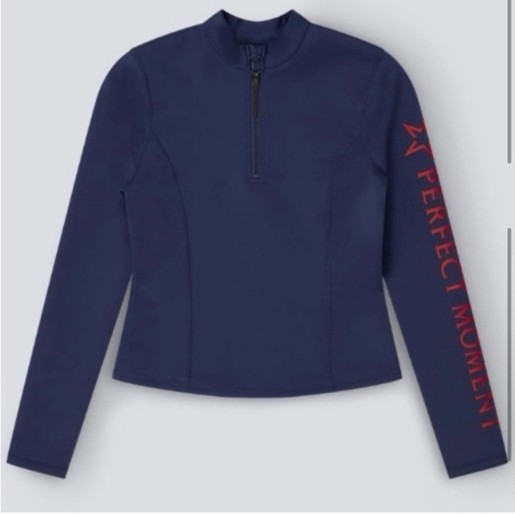 Perfect Moment - PM Set - Long sleeve & bikini - Navy w/ Red - Both Size S - Picture 6 of 15